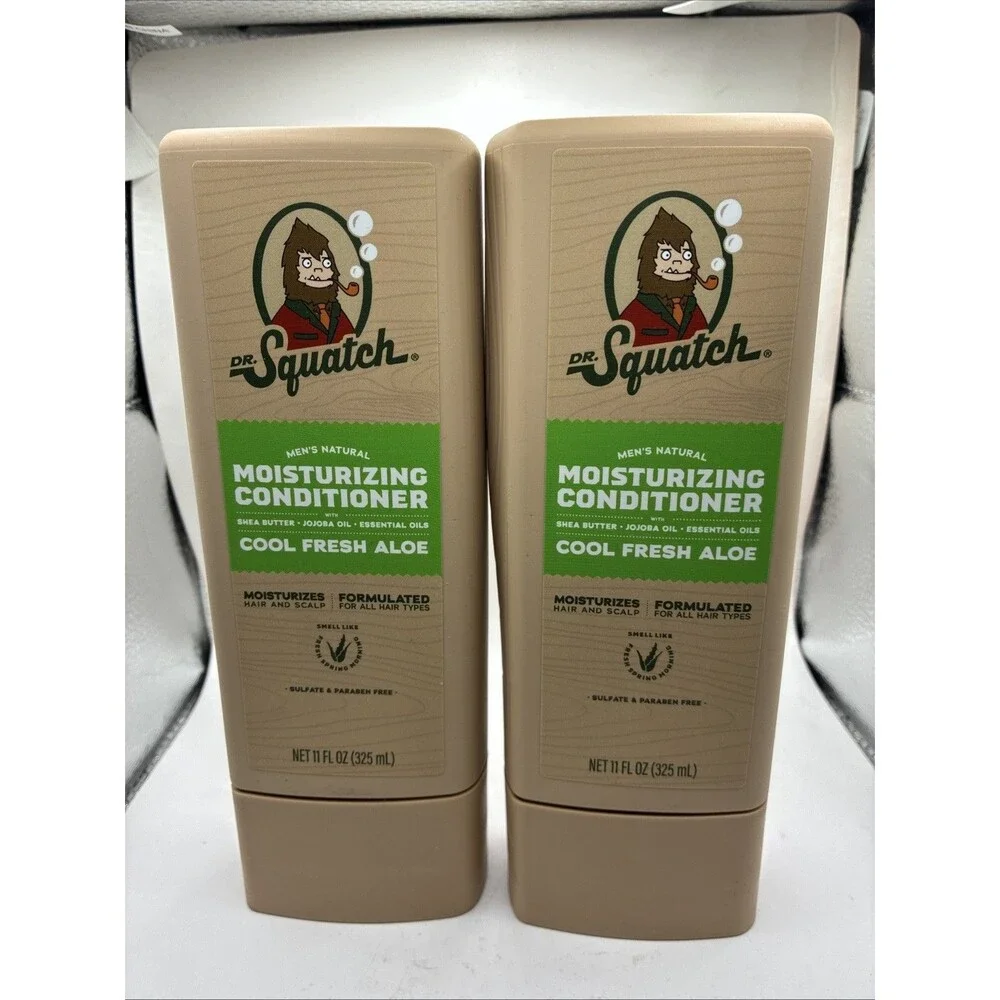 New DR. SQUATCH Conditioner Cool Fresh Aloe 11 oz. ea - 2 Pack